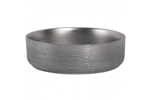 Накладная раковина Abber Bequem 40 серебро матовое - 2