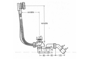 Слив-перелив для ванны Vitra Silfra хром - 2