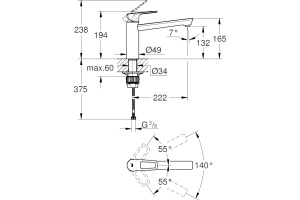 Смеситель Grohe BauLoop 31706000 для кухонной мойки - 3