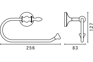 Полотенцедержатель Art&max BOHEMIA (AM-E-4280-Br) - 3