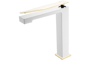 Смеситель для раковины Boheme Q хром с золотом