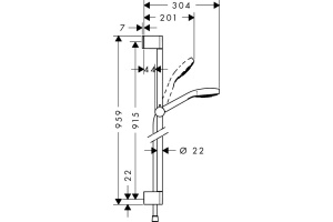 Душевой гарнитур Hansgrohe Croma Select S 1jet 26574400 - 2