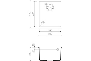 Мойка кухонная Omoikiri Bosen 38-U-BL черная - 3