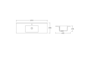 Накладная раковина Vincea 120 белая - 2
