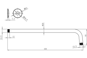 Кронштейн для верхнего душа Lemark LM8030C - 2