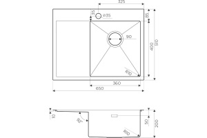 Мойка кухонная Omoikiri Akisame 65 R, светлое золото - 3