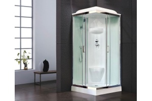 Душевая кабина Royal Bath 80х80 хром стекло прозрачное - 2