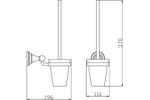 Ершик для унитаза Rav Slezak Morava белый глянцевый - 2