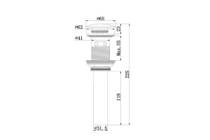 Донный клапан Comforty белый - 3