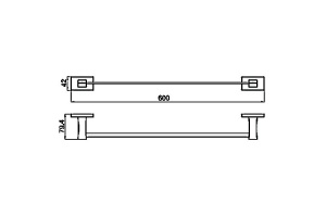 Прямой полотенцедержатель Gappo G0701 - 2