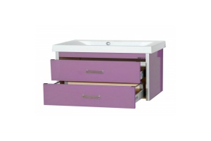 Тумба под раковину Misty Джулия Qvatro 105 розовая глянцевая - 2