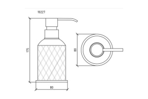 Дозатор для жидкого мыла Boheme Murano crystal хром глянцевый - 2
