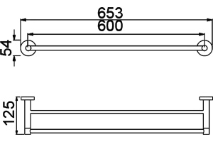 Полотенцедержатель Timo Saona 13056/03 двойной - 2