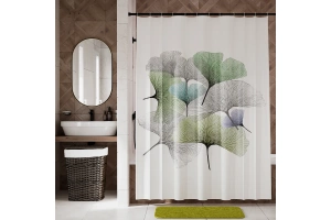 Штора для ванной Wasserkraft Rhein 180х200 рисунок белый - 2