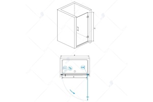 Душевая дверь RGW Hotel HO-011 90х195 профиль хром стекло прозрачное - 2