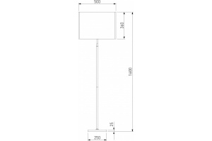 Торшер Eurosvet Notturno 01163/1 латунь - 2