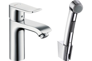 Смеситель Hansgrohe Metris для раковины с гигиеническим душем 31285000