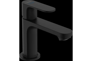 Смеситель для раковины Hansgrohe Rebris S с донным клапаном черный матовый