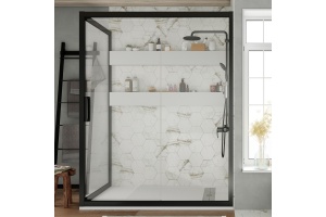 Душевой уголок STWORKI Эстерсунд DE019R90160200 160x90 см профиль черный матовый