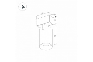 Трековый светодиодный светильник для магнитного шинопровода Arlight Mag-Spot-45-R85-5W Warm3000 030656 - 2