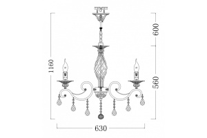 Подвесная люстра Maytoni Grace ARM247-06-G - 3