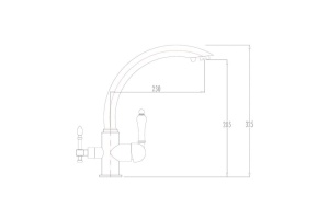 Смеситель для кухонной мойки  KAISER Vincent (31244-10) - 2