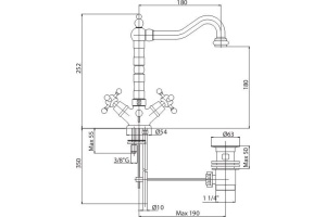 Смеситель Cezares Golf GOLF-LS2-02 для раковины - 3