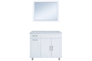 Комплект мебели Misty Купер 90 R с бельевой корзиной белый