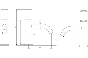 Смеситель для раковины Boheme Stick золото, белый мрамор (121-G-MR-W) - 3