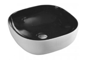Раковина накладная CeramaLux NC 41.5 черный/белый (360)