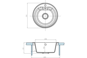 Мойка кухонная AQUATON Мида песочная - 3