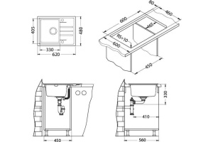 Мойка кухонная Alveus Intermezzo Granital 30 concrete - 2
