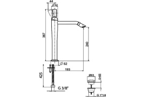 Смеситель Webert Opera OA830402980 розовое золото, для раковины - 3