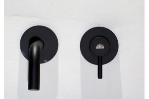 Смеситель Paffoni Light LIG006NO70 с ВНУТРЕННЕЙ ЧАСТЬЮ, для раковины, черный - 2