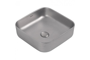 Накладная раковина Abber Rechteck 39 серебро матовое