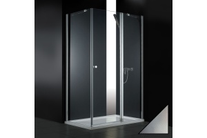 Душевой уголок Cezares Elena 90х100 хром стекло рифленое