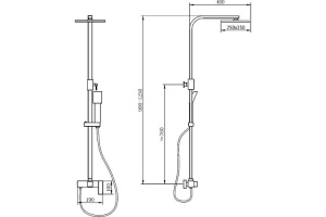 Душевая стойка Abber Daheim золото, матовый (AF8220G) - 3