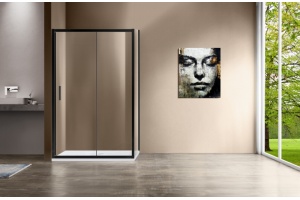 Душевой уголок Vincea Garda 120х90 черный стекло прозрачное - 2