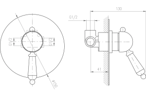 Смеситель для душа Rav Slezak Labe хром - 2