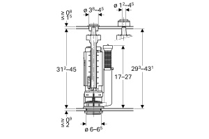 Принадлежность для унитаза механизм для бачка сливной и заливной, цвет: механизм - 2
