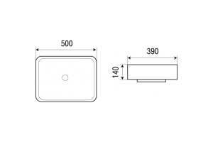 Раковина накладная Weltwasser WW Elbach 2195 50 белый (10000003851) - 2