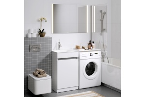 Тумба с раковиной Aqwella Forma 115, бельевая корзина слева - 2