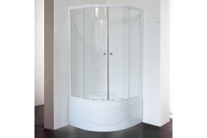 Душевой уголок Royal Bath BK 90х90 с поддоном профиль белый стекло прозрачное - 3