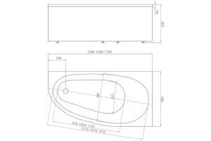 Акриловая ванна Aquatek Дива 160x90 см DIV160-0000002, белый - 2