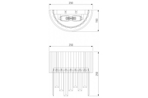 Накладной светильник Eurosvet Amantea 10122/2 хром/прозрачный хрусталь Strotskis (10106/2) - 2