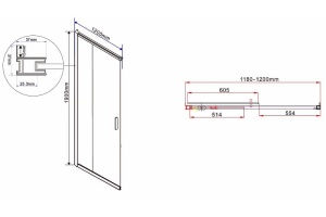 Душевой уголок Vincea Garda 120х80 хром стекло рифленое - 2