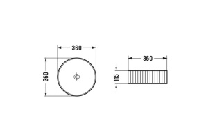 Накладная раковина Comforty 36 белая матовая - 3