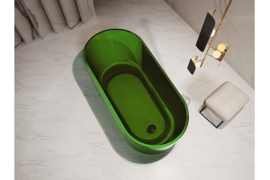 Ванна из полиэфирной смолы Abber Kristall 170х80 зеленая без гидромассажа - 2