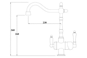 Смеситель Zorg Clean Water ZR 326 YF для кухонной мойки - 2