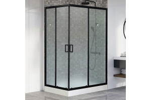Душевой уголок Royal Bath HP 120х80 R профиль черный стекло матовое